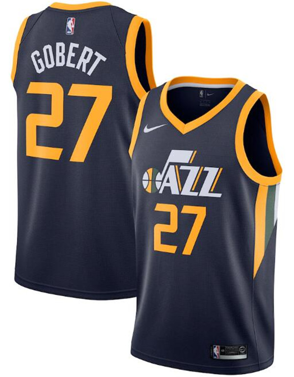 Men's Utah Jazz #27 Rudy Gobert Navy NBA Icon Edition Swingman Stitched Jersey