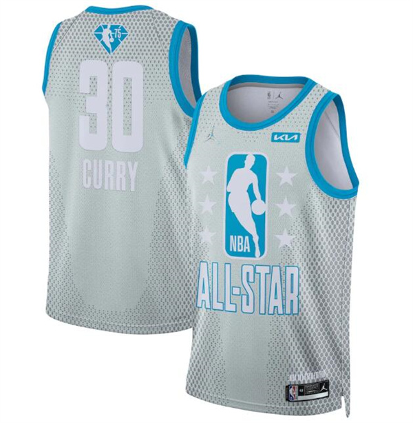 Men's 2022 All-Star #30 Stephen Curry Gray Stitched Basketball Jersey