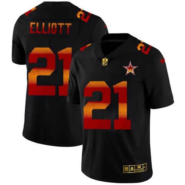 Men's Dallas Cowboys #21 Ezekiel Elliott Black NFL 2020 Fashion Limited Stitched Jersey