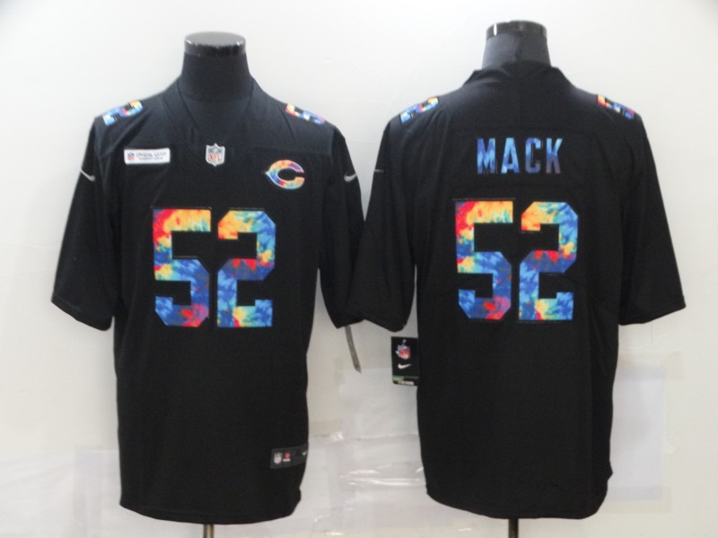 Men's Chicago Bears #52 Khalil Mack Black NFL 2020 Crucial Catch Limited Stitched Jersey