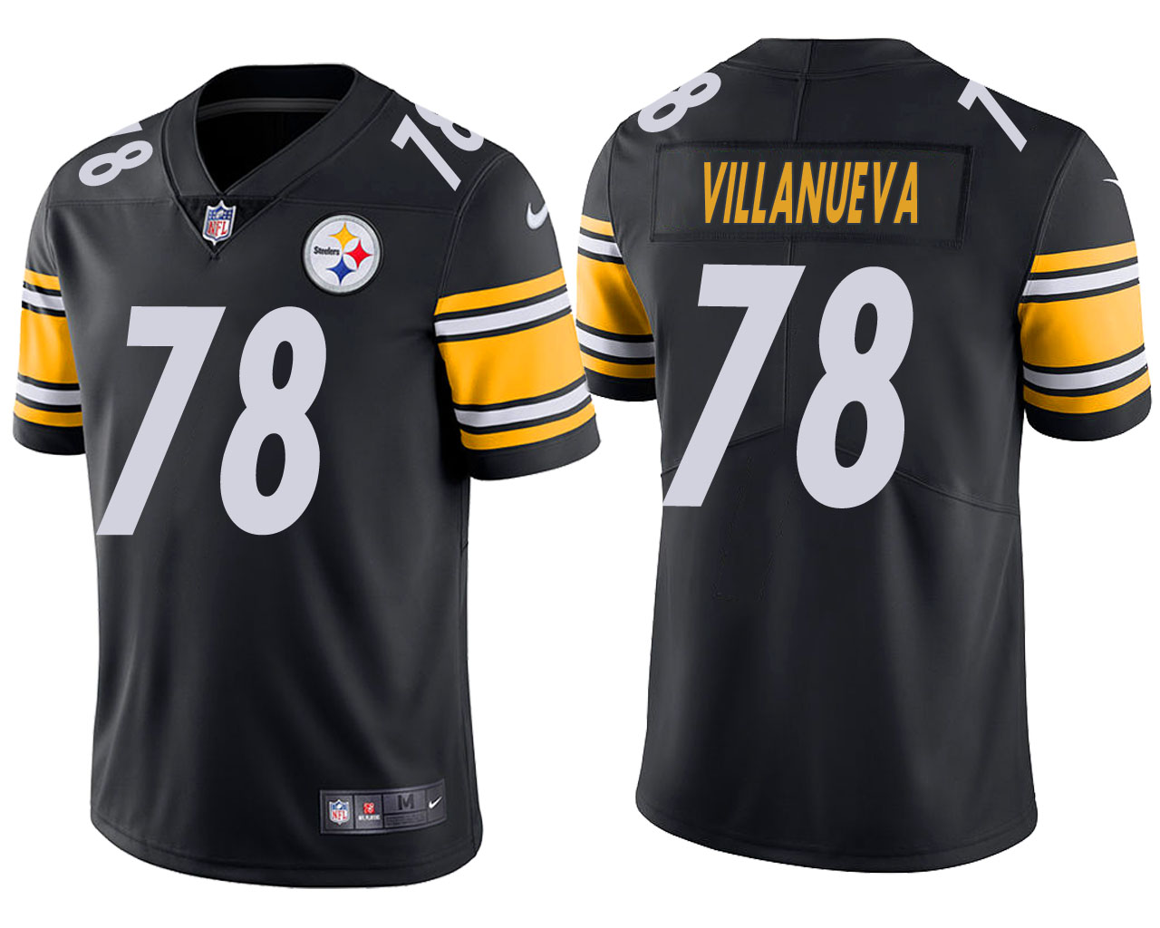 Men's Pittsburgh Steelers #78 Alejandro Villanueva Black NFL Vapor Untouchable Limited Stitched Jersey