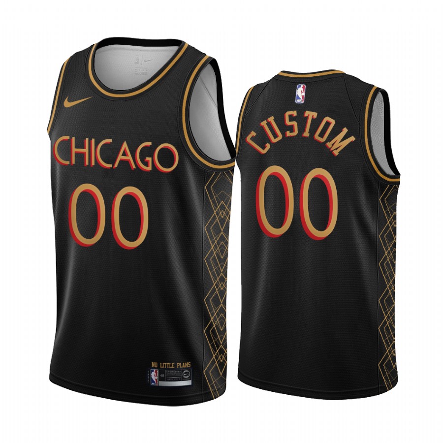 Men's Chicago Bulls Active Player Black Motor City Edition 2020-21 Custom Stitched NBA Jersey