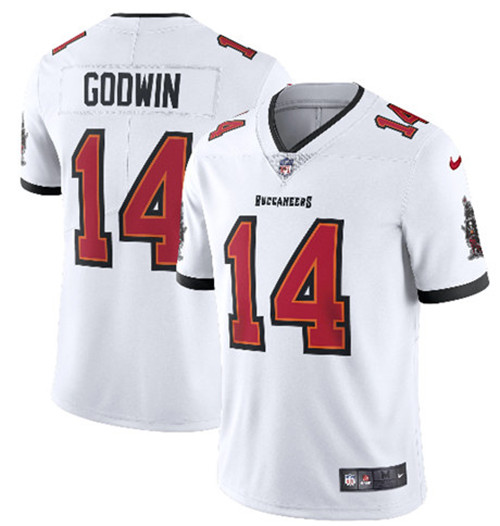 Men's Tampa Bay Buccaneers #14 Chris Godwin 2020 White Vapor Untouchable Limited Stitched NFL