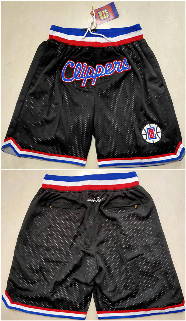 Men's Los Angeles Clippers Black Shorts (Run Small) Men's Los Angeles Clippers Black Shorts (Run Small)