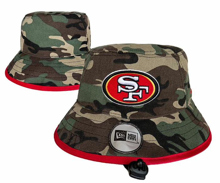 San Francisco 49ers Salute to Service Stitched Bucket Fisherman Hats 0144