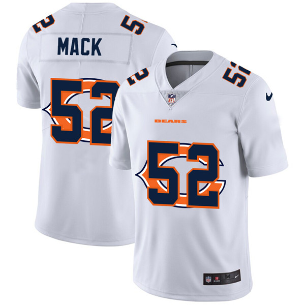 Men's Chicago Bears #52 Khalil Mack White NFL Stitched Jersey Men's Chicago Bears #52 Khalil Mack White NFL Stitched Jersey
