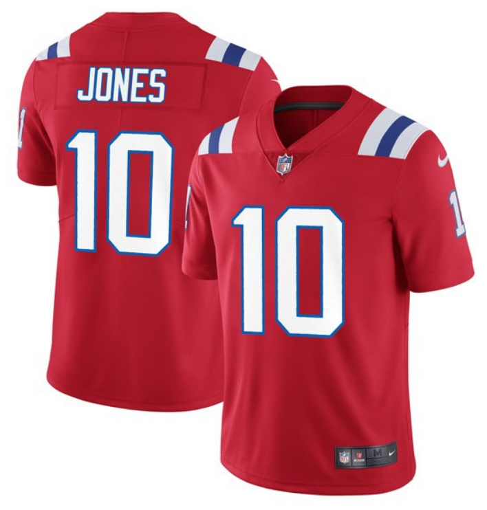 Men's New England Patriots #10 Mac Jones 2021 Red Vapor ...