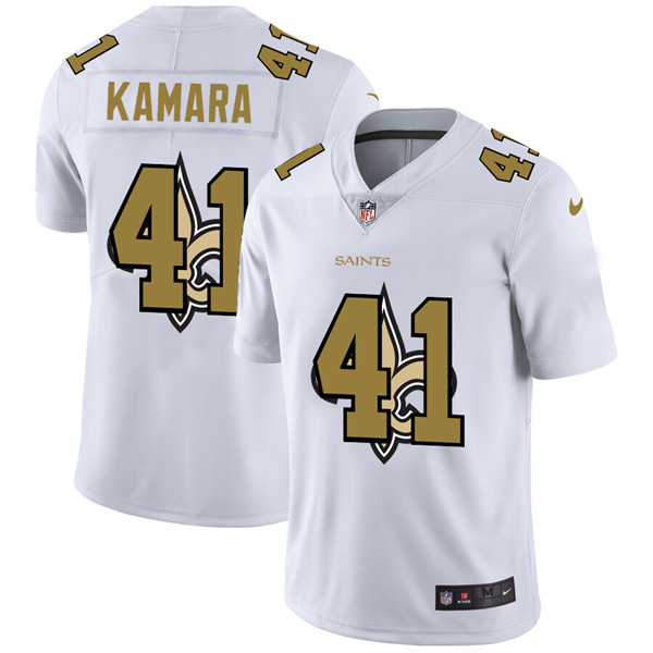 Men's New Orleans Saints #41 Alvin Kamara White NFL Stitched Jersey