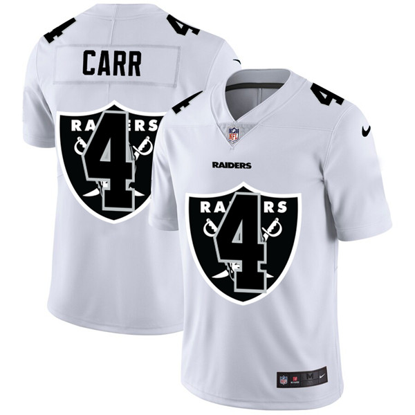 Men's Oakland Raiders #4 Derek Carr White NFL Stitched Jersey