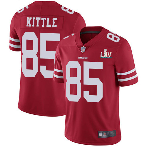 Men's San Francisco 49ers #85 George Kittle Red Vapor Untouchable Limited Stitched NFL Jersey