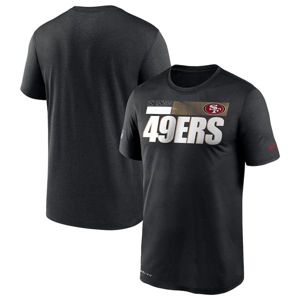 Men's San Francisco 49ers Black NFL 2020 Sideline Impact Legend Performance T-Shirt