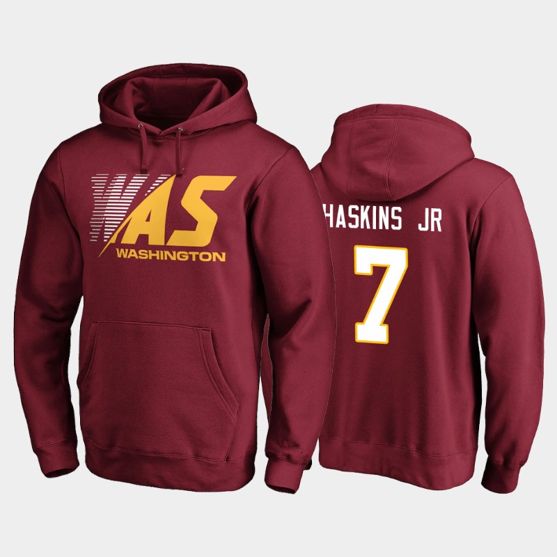Men's Washington Football Team #7 Dwayne Haskins Jr. 2020 NFL Burgundy Stealth Scanner Pullover Hoodie Men's Washington Football Team #7 Dwayne Haskins Jr. 2020 NFL Burgundy Stealth Scanner Pullover Hoodie