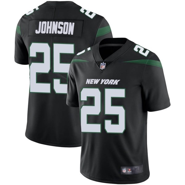 Men's New York Jets #25 Ty Johnson Black NFL Vapor Untouchable Limited Stitched Jersey