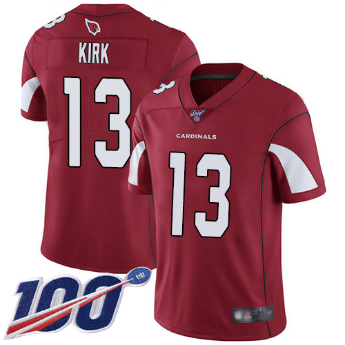 Nike Cardinals #13 Christian Kirk Red Team Color Men's Stitched NFL 100th Season Vapor Limited Jersey Nike Cardinals #13 Christian Kirk Red Team Color Men's Stitched NFL 100th Season Vapor Limited Jersey