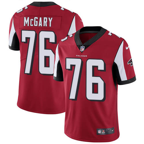 Nike Falcons #76 Kaleb McGary Red Team Color Men's Stitched NFL Vapor Untouchable Limited Jersey Nike Falcons #76 Kaleb McGary Red Team Color Men's Stitched NFL Vapor Untouchable Limited Jersey