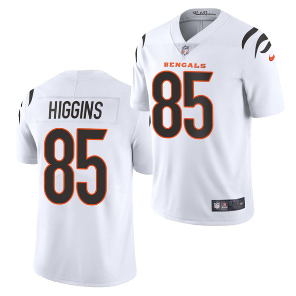 Men's Cincinnati Bengals #85 Tee Higgins 2021 New White NFL Vapor Untouchable Limited Stitched Jersey Men's Cincinnati Bengals #85 Tee Higgins 2021 New White NFL Vapor Untouchable Limited Stitched Jersey