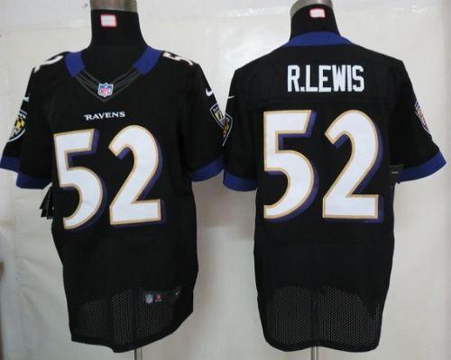 Nike Ravens #52 Ray Lewis Black Alternate Men's Stitched NFL Elite Jersey