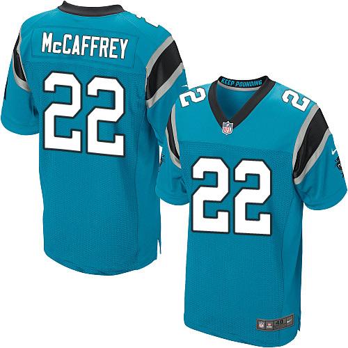 Nike Panthers #22 Christian McCaffrey Blue Alternate Men's Stitched NFL Elite Jersey Nike Panthers #22 Christian McCaffrey Blue Alternate Men's Stitched NFL Elite Jersey