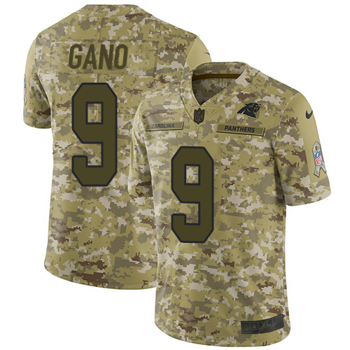 Nike Panthers #9 Graham Gano Camo Men's Stitched NFL Limited 2018 Salute To Service Jersey Nike Panthers #9 Graham Gano Camo Men's Stitched NFL Limited 2018 Salute To Service Jersey
