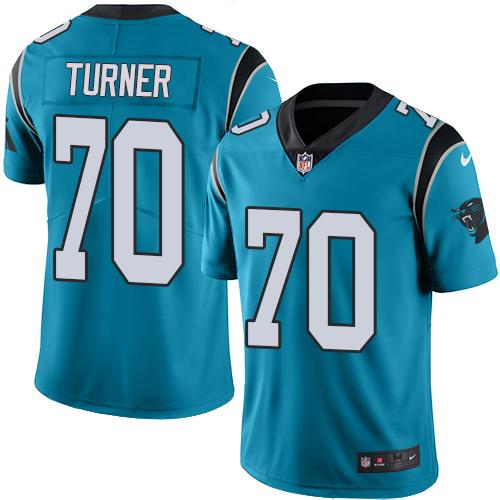 Nike Panthers #70 Trai Turner Blue Men's Stitched NFL Limited Rush Jersey Nike Panthers #70 Trai Turner Blue Men's Stitched NFL Limited Rush Jersey