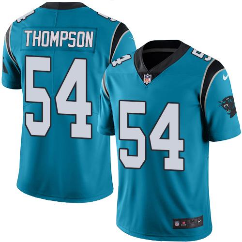 Nike Panthers #54 Shaq Thompson Blue Alternate Men's Stitched NFL Vapor Untouchable Limited Jersey Nike Panthers #54 Shaq Thompson Blue Alternate Men's Stitched NFL Vapor Untouchable Limited Jersey