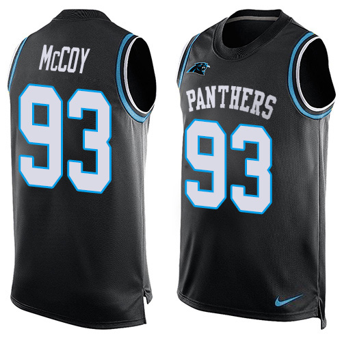 Nike Panthers #93 Gerald McCoy Black Team Color Men's Stitched NFL Limited Tank Top Jersey Nike Panthers #93 Gerald McCoy Black Team Color Men's Stitched NFL Limited Tank Top Jersey