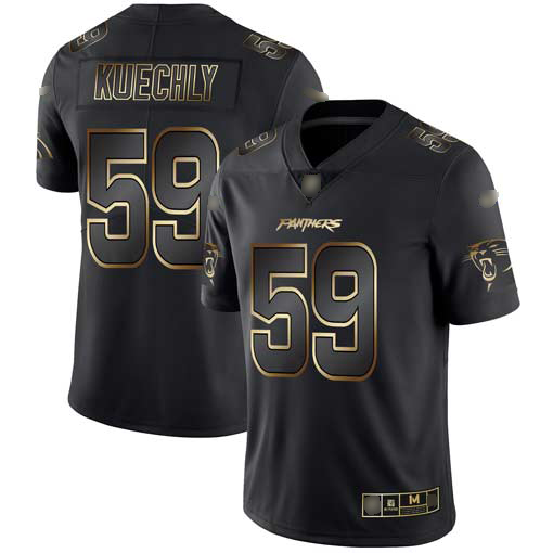 Nike Panthers #59 Luke Kuechly Black/Gold Men's Stitched NFL Vapor Untouchable Limited Jersey Nike Panthers #59 Luke Kuechly Black/Gold Men's Stitched NFL Vapor Untouchable Limited Jersey