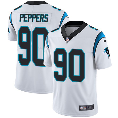 Nike Panthers #90 Julius Peppers White Men's Stitched NFL Vapor Untouchable Limited Jersey Nike Panthers #90 Julius Peppers White Men's Stitched NFL Vapor Untouchable Limited Jersey