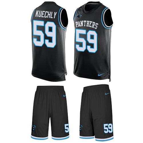 Nike Panthers #59 Luke Kuechly Black Team Color Men's Stitched NFL Limited Tank Top Suit Jersey Nike Panthers #59 Luke Kuechly Black Team Color Men's Stitched NFL Limited Tank Top Suit Jersey