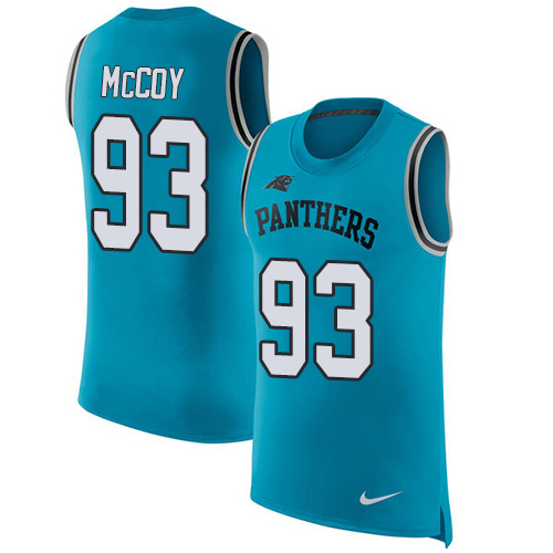 Nike Panthers #93 Gerald McCoy Blue Alternate Men's Stitched NFL Limited Rush Tank Top Jersey