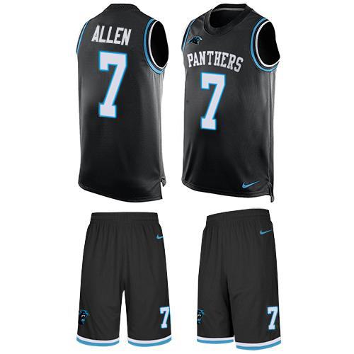 Nike Panthers #7 Kyle Allen Black Team Color Men's Stitched NFL Limited Tank Top Suit Jersey Nike Panthers #7 Kyle Allen Black Team Color Men's Stitched NFL Limited Tank Top Suit Jersey