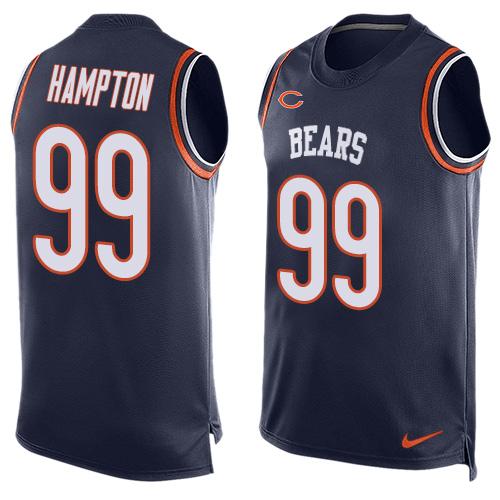 Nike Bears #99 Dan Hampton Navy Blue Team Color Men's Stitched NFL Limited Tank Top Jersey Nike Bears #99 Dan Hampton Navy Blue Team Color Men's Stitched NFL Limited Tank Top Jersey