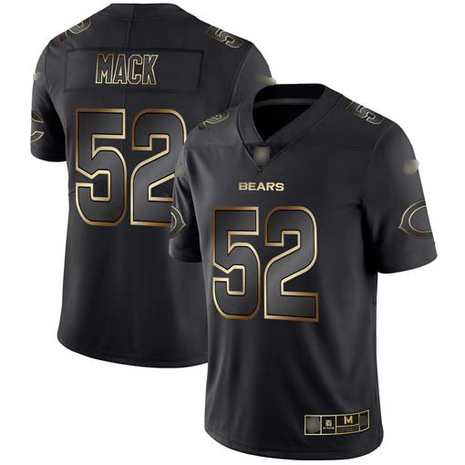 Nike Bears #52 Khalil Mack Black/Gold Men's Stitched NFL Vapor Untouchable Limited Jersey Nike Bears #52 Khalil Mack Black/Gold Men's Stitched NFL Vapor Untouchable Limited Jersey