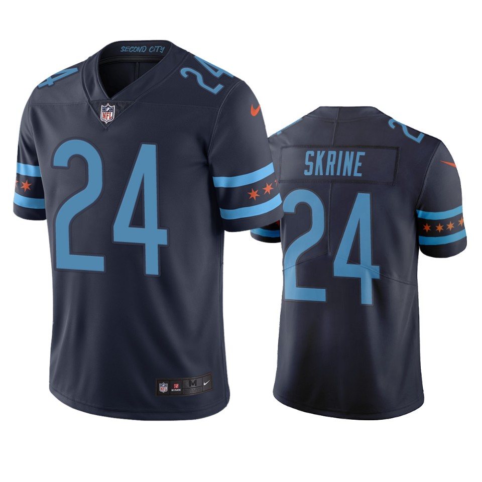 Chicago Bears #24 Buster Skrine Navy Vapor Limited City Edition NFL Jersey Chicago Bears #24 Buster Skrine Navy Vapor Limited City Edition NFL Jersey