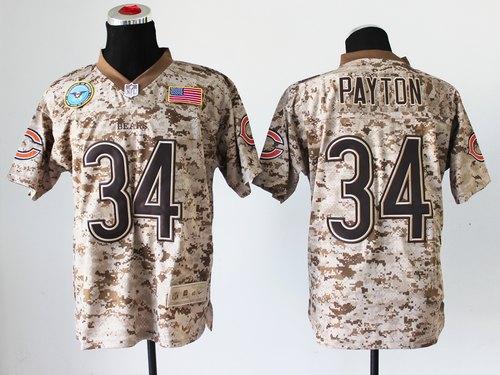 Nike Bears #34 Walter Payton Camo Men's Stitched NFL New Elite USMC Jersey Nike Bears #34 Walter Payton Camo Men's Stitched NFL New Elite USMC Jersey