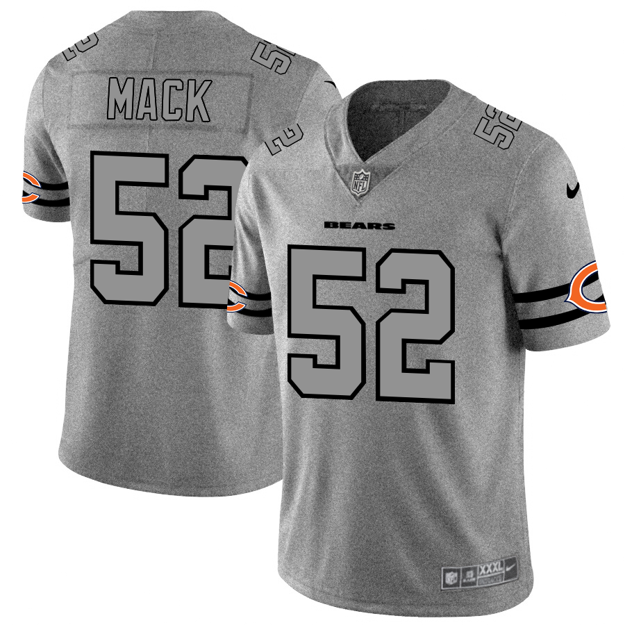 Chicago Bears #52 Khalil Mack Men's Nike Gray Gridiron II Vapor Untouchable Limited NFL Jersey