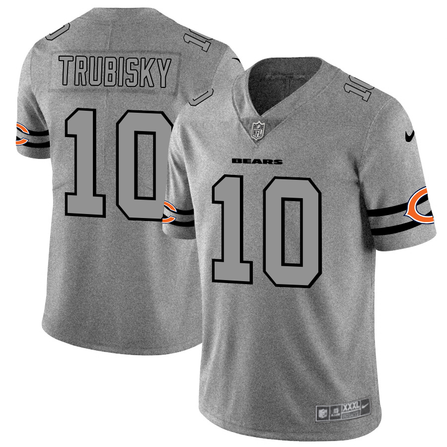 Chicago Bears #10 Mitchell Trubisky Men's Nike Gray Gridiron II Vapor Untouchable Limited NFL Jersey Chicago Bears #10 Mitchell Trubisky Men's Nike Gray Gridiron II Vapor Untouchable Limited NFL Jersey