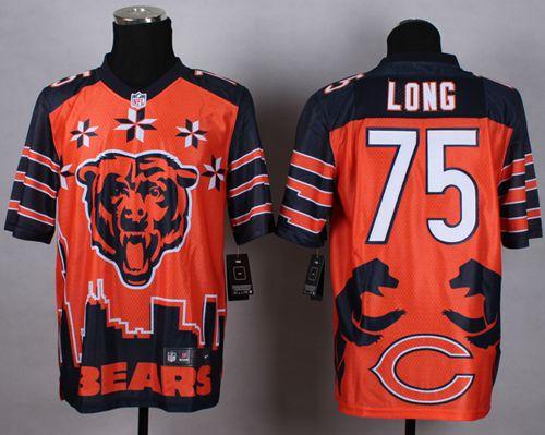 Nike Bears #75 Kyle Long Orange Men's Stitched NFL Elite Noble Fashion Jersey Nike Bears #75 Kyle Long Orange Men's Stitched NFL Elite Noble Fashion Jersey