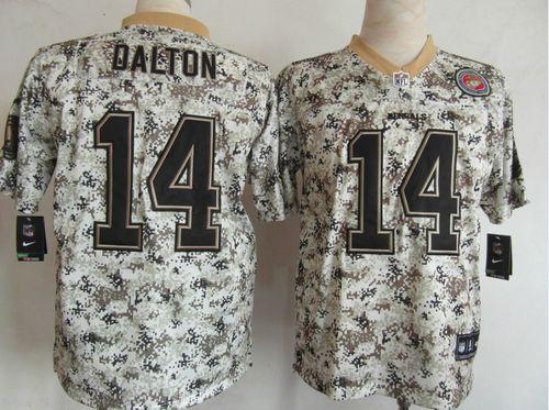 Nike Bengals #14 Andy Dalton Camo Men's Stitched NFL Elite USMC Jersey