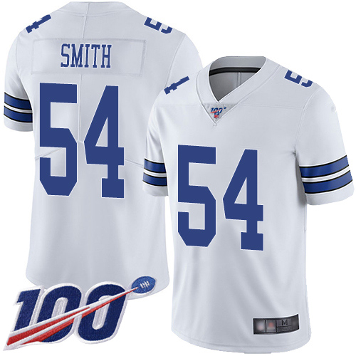 Nike Cowboys #54 Jaylon Smith White Men's Stitched NFL 100th Season Vapor Limited Jersey Nike Cowboys #54 Jaylon Smith White Men's Stitched NFL 100th Season Vapor Limited Jersey