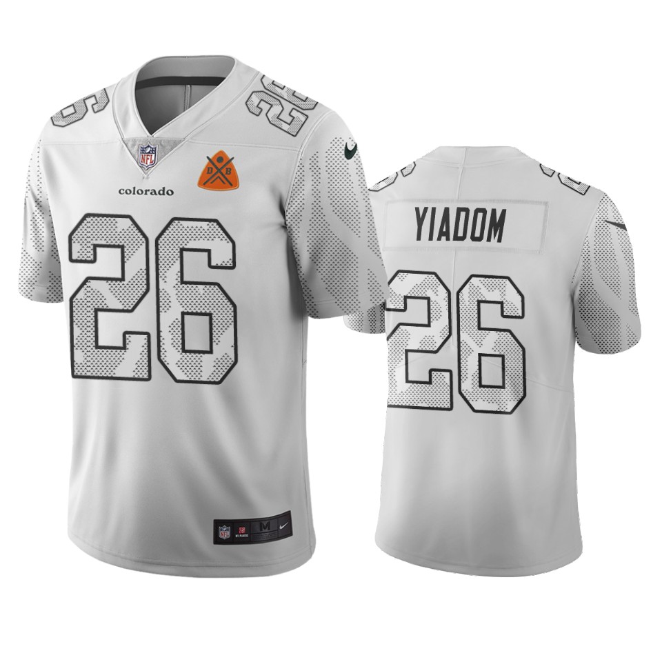 Denver Broncos #26 Isaac Yiadom White Vapor Limited City Edition NFL Jersey Denver Broncos #26 Isaac Yiadom White Vapor Limited City Edition NFL Jersey