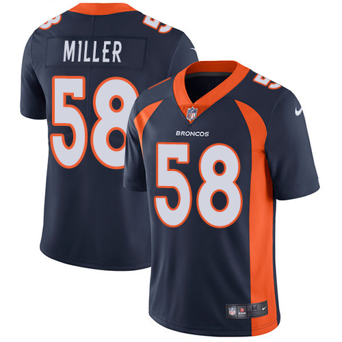 Nike Broncos #58 Von Miller Navy Blue Alternate Men's Stitched NFL Vapor Untouchable Limited Jersey Nike Broncos #58 Von Miller Navy Blue Alternate Men's Stitched NFL Vapor Untouchable Limited Jersey