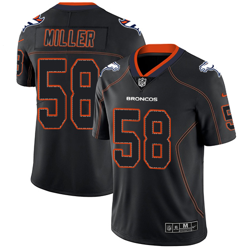 Nike Broncos #58 Von Miller Lights Out Black Men's Stitched NFL Limited Rush Jersey Nike Broncos #58 Von Miller Lights Out Black Men's Stitched NFL Limited Rush Jersey