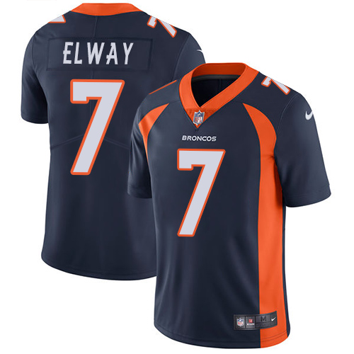 Nike Broncos #7 John Elway Navy Blue Alternate Men's Stitched NFL Vapor Untouchable Limited Jersey Nike Broncos #7 John Elway Navy Blue Alternate Men's Stitched NFL Vapor Untouchable Limited Jersey