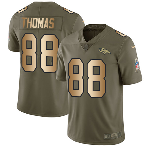 Nike Broncos #88 Demaryius Thomas Olive/Gold Men's Stitched NFL Limited 2017 Salute To Service Jersey Nike Broncos #88 Demaryius Thomas Olive/Gold Men's Stitched NFL Limited 2017 Salute To Service Jersey