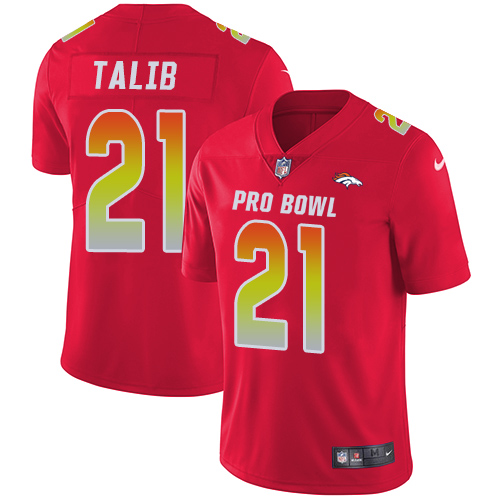 Nike Broncos #21 Aqib Talib Red Men's Stitched NFL Limited AFC 2018 Pro Bowl Jersey Nike Broncos #21 Aqib Talib Red Men's Stitched NFL Limited AFC 2018 Pro Bowl Jersey