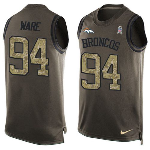 Nike Broncos #94 DeMarcus Ware Green Men's Stitched NFL Limited Salute To Service Tank Top Jersey Nike Broncos #94 DeMarcus Ware Green Men's Stitched NFL Limited Salute To Service Tank Top Jersey