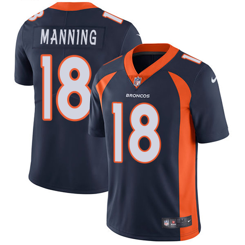 Nike Broncos #18 Peyton Manning Navy Blue Alternate Men's Stitched NFL Vapor Untouchable Limited Jersey Nike Broncos #18 Peyton Manning Navy Blue Alternate Men's Stitched NFL Vapor Untouchable Limited Jersey