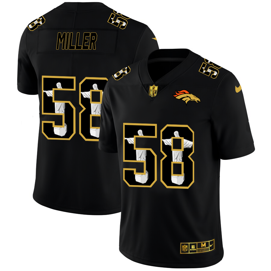 Denver Broncos #58 Von Miller Men's Nike Carbon Black Vapor Cristo Redentor Limited NFL Jersey Denver Broncos #58 Von Miller Men's Nike Carbon Black Vapor Cristo Redentor Limited NFL Jersey