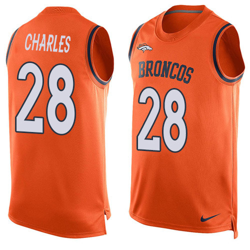 Nike Broncos #28 Jamaal Charles Orange Team Color Men's Stitched NFL Limited Tank Top Jersey Nike Broncos #28 Jamaal Charles Orange Team Color Men's Stitched NFL Limited Tank Top Jersey